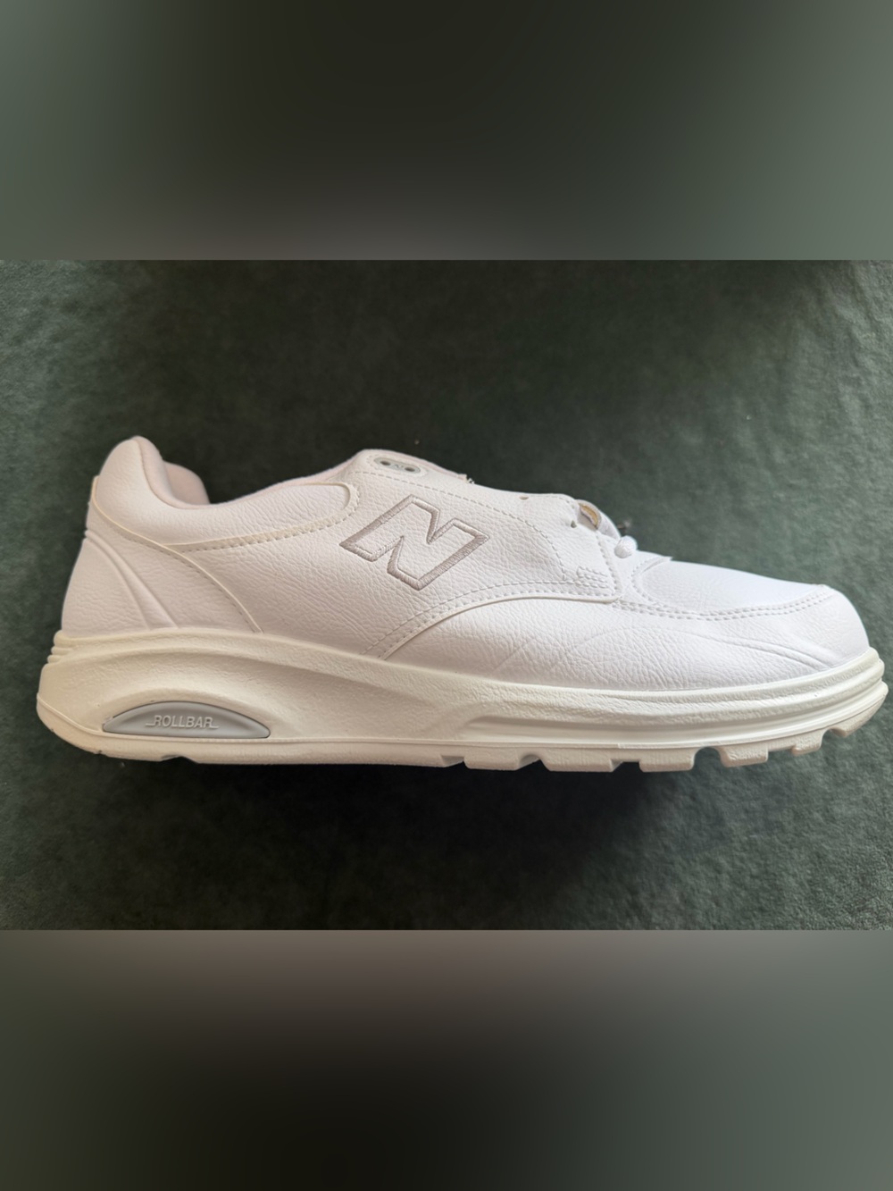 New Balance White Leather Trainer